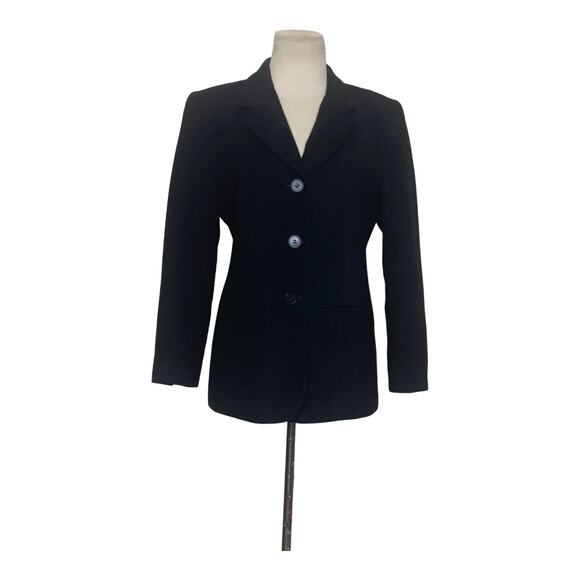 Norton McNaughton vintage black wool 3 buttons blazer size 8P - Picture 5 of 10